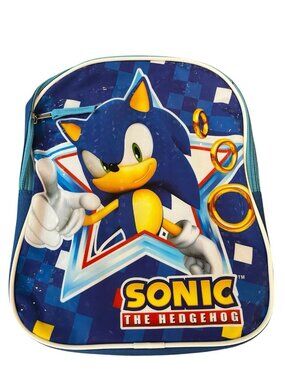 Toddler Sonic The Hedgehog Unisex Kids Small Backpack 3+ Sega Fast Shimmer NWT
